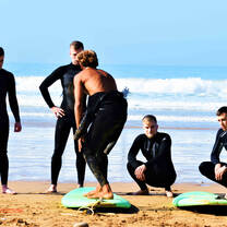 Learning to give surf lessons in Morocco