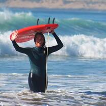 Surf girl in Morocco