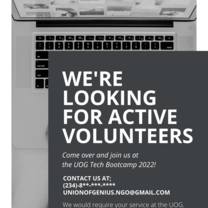 Volunteer with us, remotely and on-site.