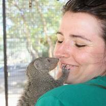Kristy and baby mongoose