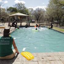 Volunteer at the swimming pool