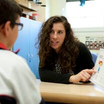 Student Fulfilling Practicum, preparing young student for langauage assessment 