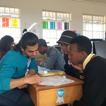 Our volunteers learning alongside our learners. 