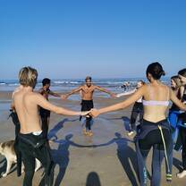 Learning to surf in Morocco