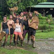 Happiness after working in the jungle