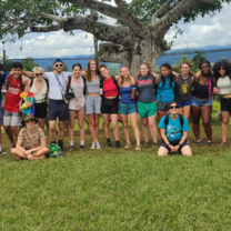 group photo in the host community 