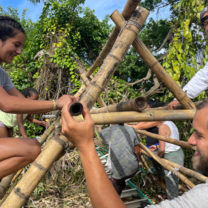 students doing alternative construction 