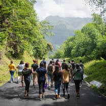 Students walking as a group