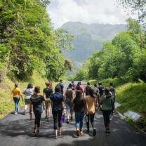 Students walking as a group