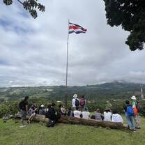 Students looking out over hillside