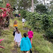 Students walking in nature