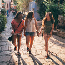 Students exploring Europe