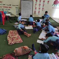 Class room of school in Dhading district