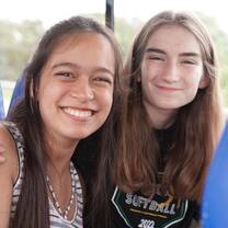 Spanish Camp friends on the bus