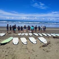 Learning to surf in Costa Rica!