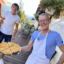 Eating delicious French food