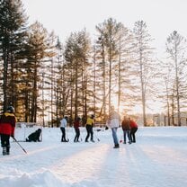 Winter in the Woods: Broomball game time