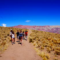 Students hiking