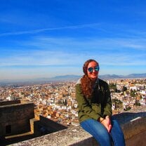 Student overlooking Granada