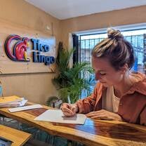 After class studying at Tico Lingo
