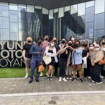 Interns in front of Hyundai Motor studio