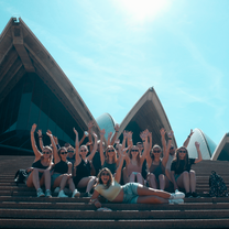 Group photo in front of Sydney Opera House