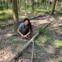 Volunteer cutting perching