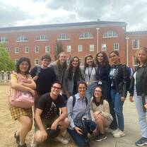 LMH Summer Programmes students posing and smiling in a group