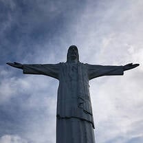 View of Colombia's Christ the Redeemer Statue