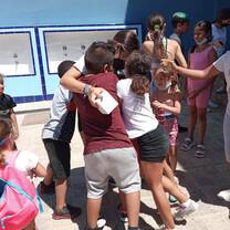 Intern teaching and engaging with kids in Seville, Spain