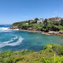 A panoramic shot of a beach