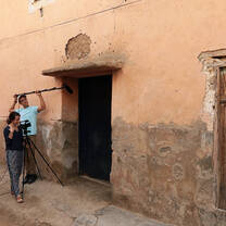 Filming on the streets of Amizmiz