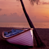 Boat at sunset