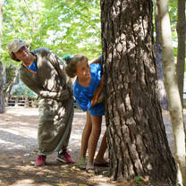 Children playing hide and seek
