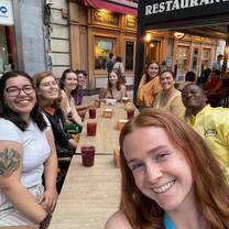 CIEE Teach in Spain teachers at cafe in Madrid