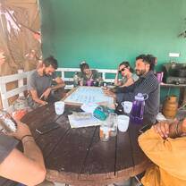 Students learning about permaculture design