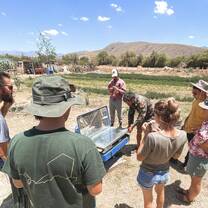 Learning about the solar oven