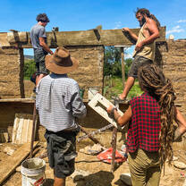 Eco building with adobe bricks