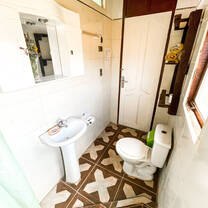 Bathroom inside the Smurf House