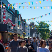 North Laines shopping district in the sun