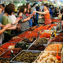 Traditional markets are brimming with interesting sights and warm-hearted locals (photo by Robert Koehler)