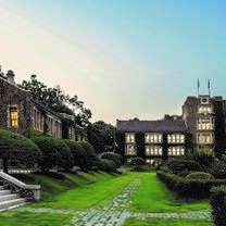 Underwood Hall at dusk