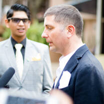 Chef Peitro D'Agostino, a Michelin Star chef from Italy at the campus.
