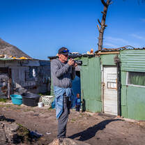 Impact Photography volunteer at the NGO community grounds