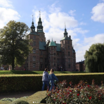 A castle and hedges