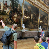 Students in a museum