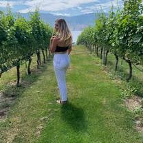 Girl posing in orchard