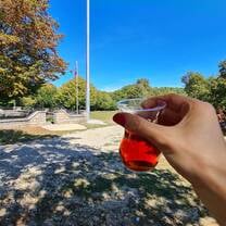 Drink tea outdoors with a view