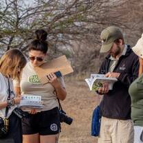 volunteers studying the wildlife in Greater Kruger Area