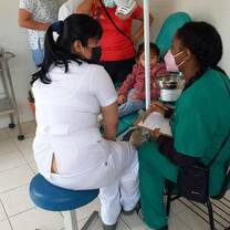 Volunteer Katiyana shadows a local dentist.